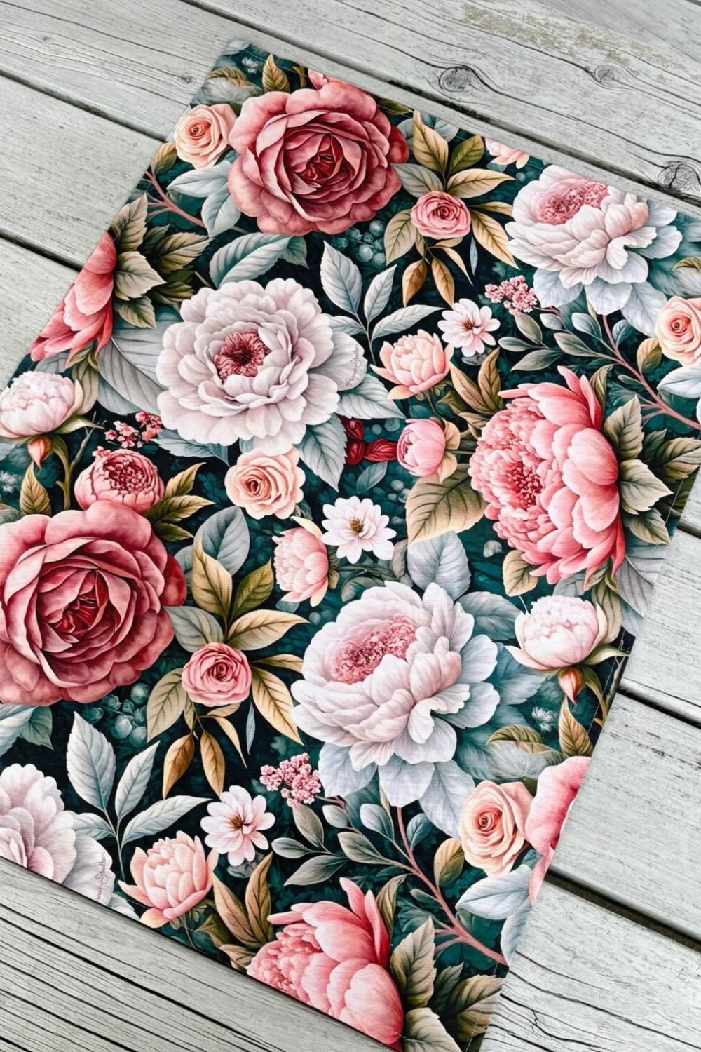 Spring Serenade floral dish towel cotton kitchen accessory