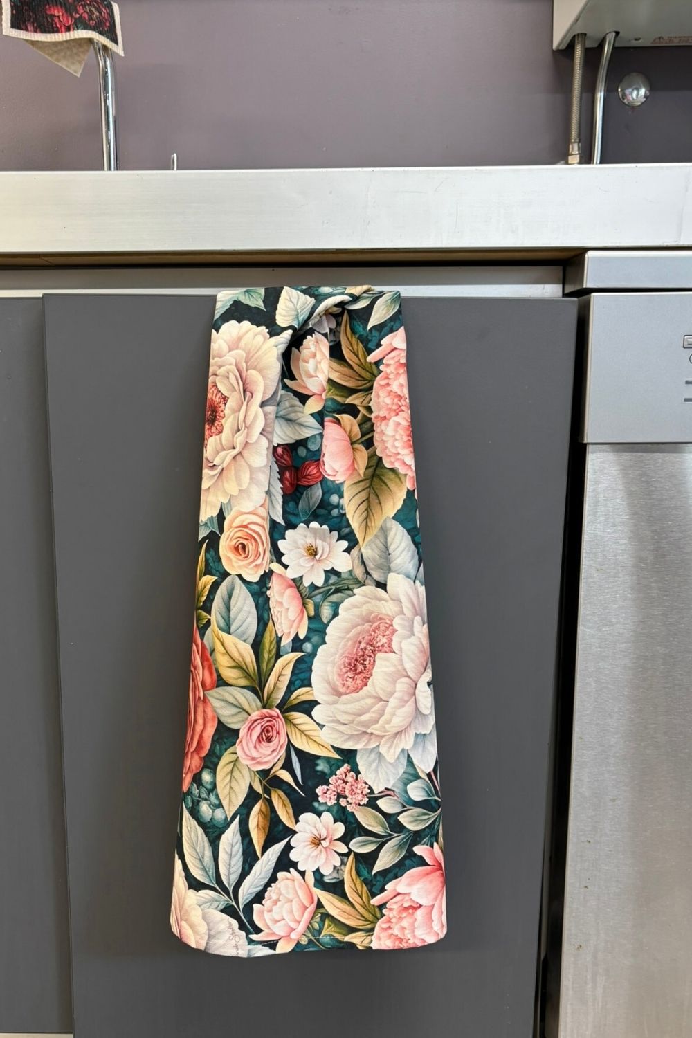Spring Serenade kitchen tea towel NZ designer Annah Stretton