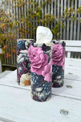Floral tissue cylinder for car cup holders and side door holders