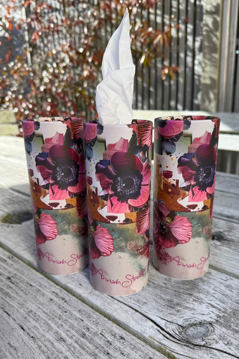Tissue Cylinder 3 Pack - Flowers and Crosses