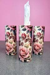 Tissue Cylinder 3 Pack - Heart Rose