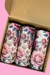 Tissue Cylinder 3 Pack - Heart Rose