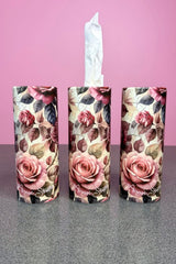 Tissue Cylinder 3 Pack - Heart Rose