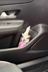Floral tissue cylinder for car cup holders and side door holders