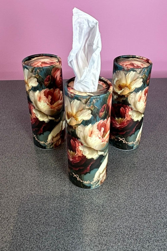 Tissue Cylinder 3 Pack - Faded Wallpaper