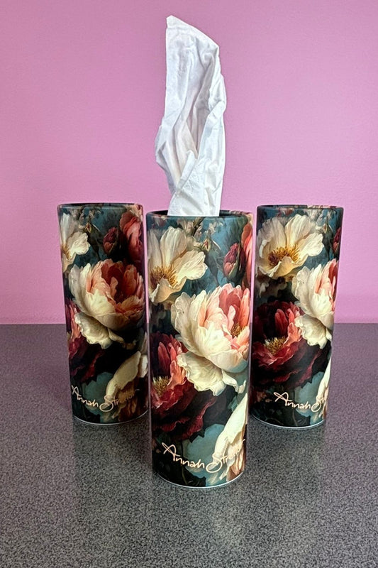 Tissue Cylinder 3 Pack - Faded Wallpaper