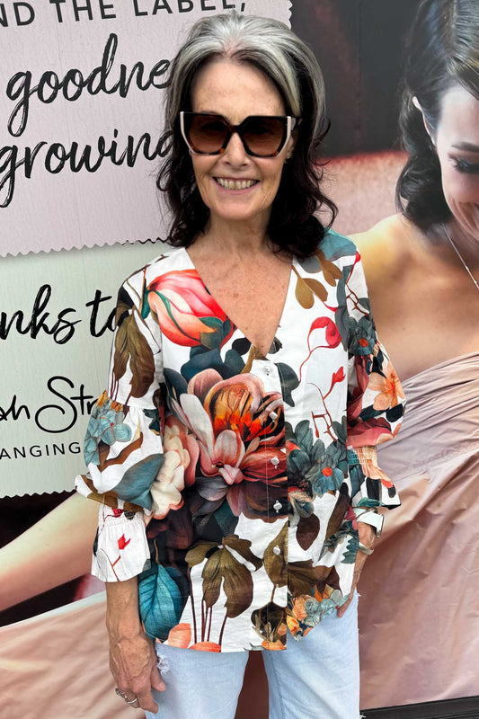 Trini Blouse - Painted Blue