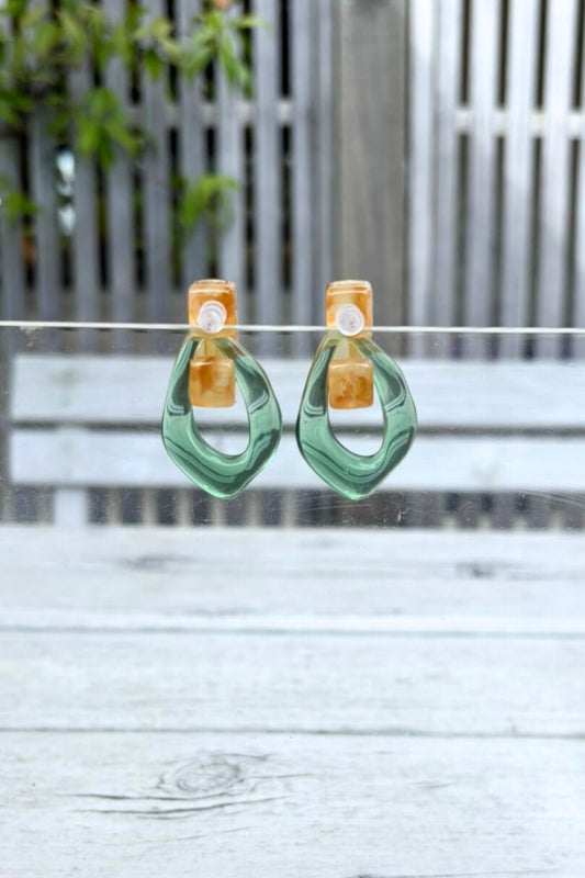 Twiggy Hoops - Green