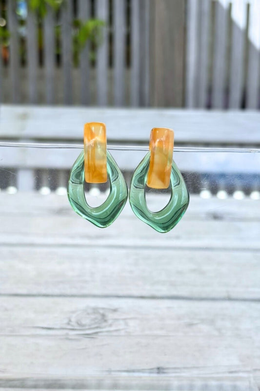 Twiggy Hoops - Green