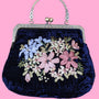 Veronica Evening Velvet Purse - Navy