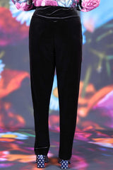 Relaxed fit velvet pants women