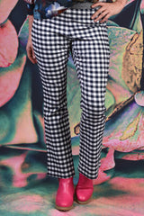 Vita Flare Pant - Navy Check