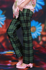 Black elasticated waistband straight leg pants