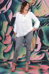 Vita Pants - Navy Check