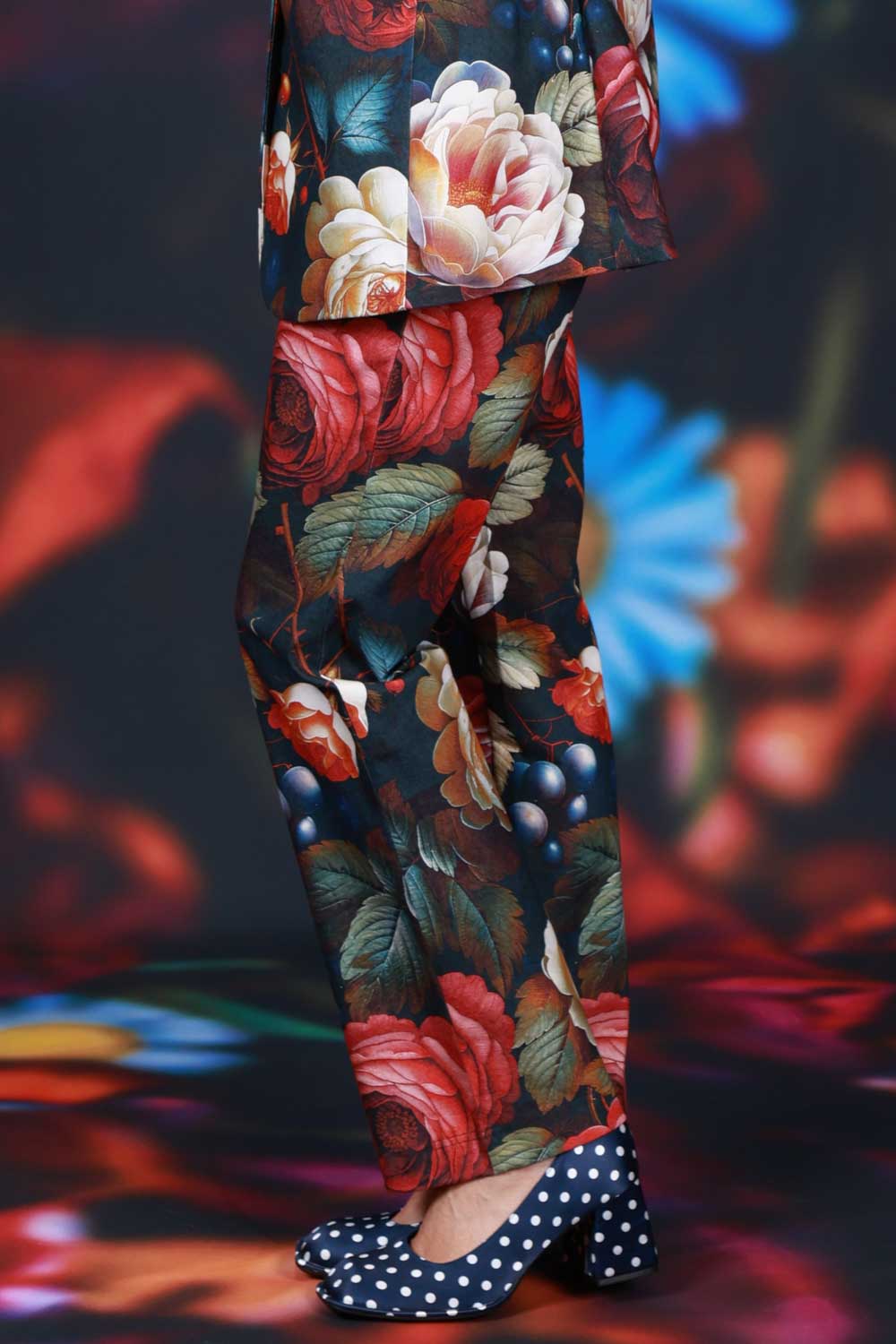 Fruitful Rose floral trousers womens