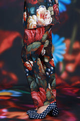 Fruitful Rose floral trousers womens