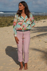 Vita Vibe Cleo Pants - Pink Check