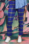 Vita Vibe Pant - Colbalt Plaid