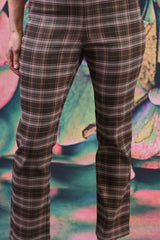 Vita Vibe Fred Pants - Brown Plaid