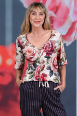 Mismatch Tee - Heart Rose