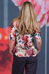 Mismatch Tee - Heart Rose