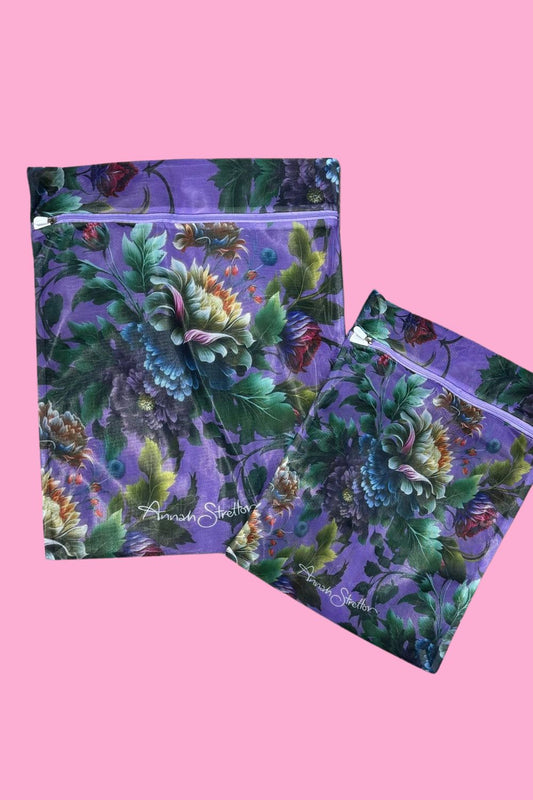 Lilac Paradise Garden Wash Bag