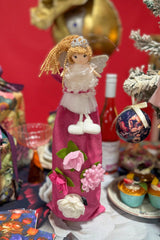 Annah Stretton Pink Wine Gift Bag and Angel set