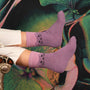 Cosy Blend Cat Socks - Includes Wool - Sky Pink - Multi Pack Of 2