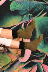 Cosy Blend Cat Socks - Includes Wool - Storm - Multi Pack Of 3