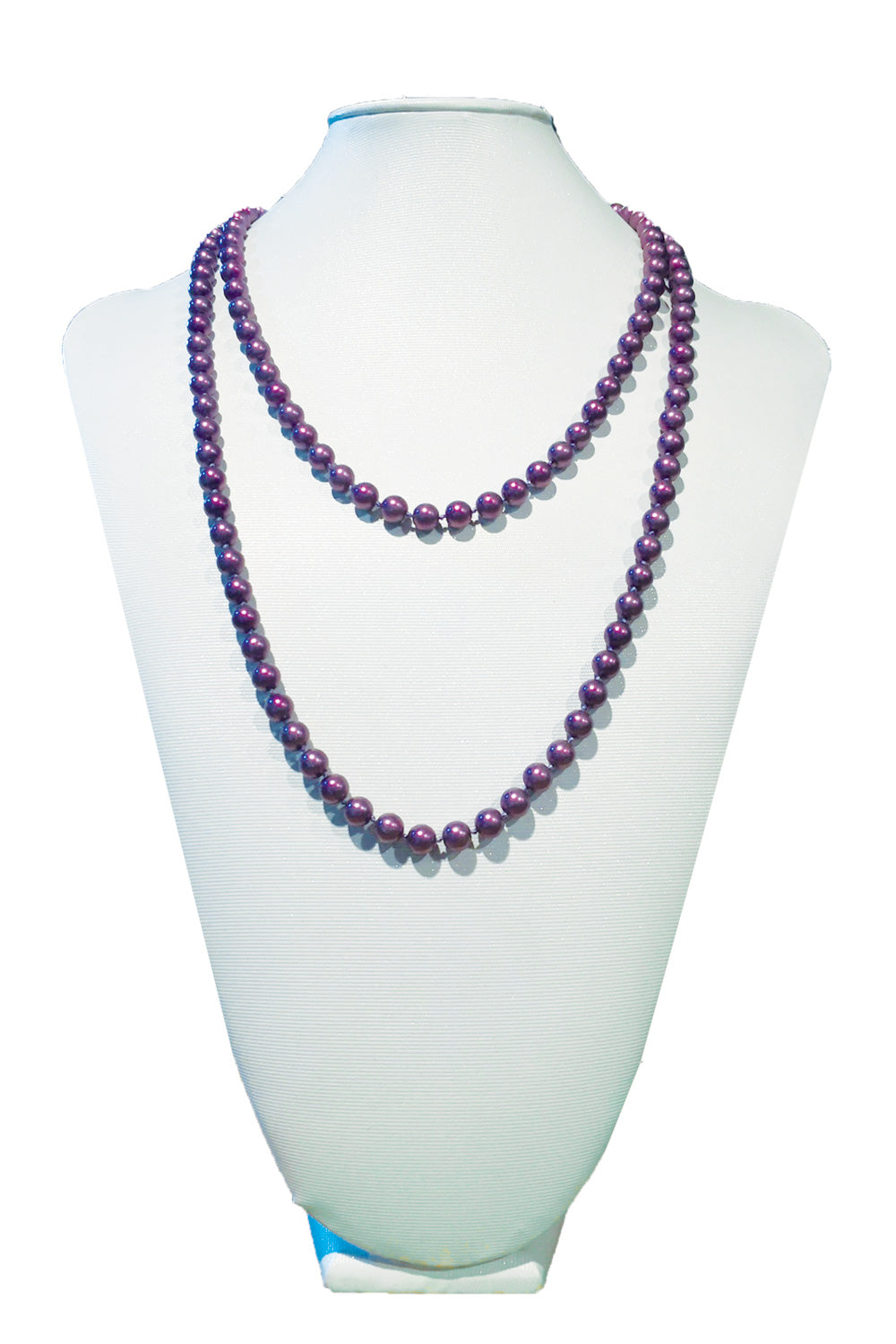Purple Matte Costume Pearl Necklace | Annah Stretton | Designer Accessories