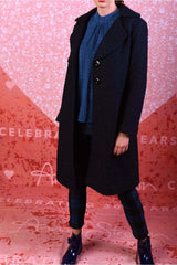 Classic navy winter coat womens