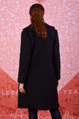 Tailored winter coat with lapels