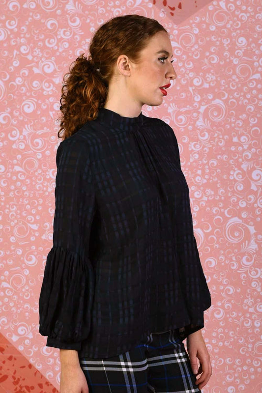 model wearing renne rose navy top