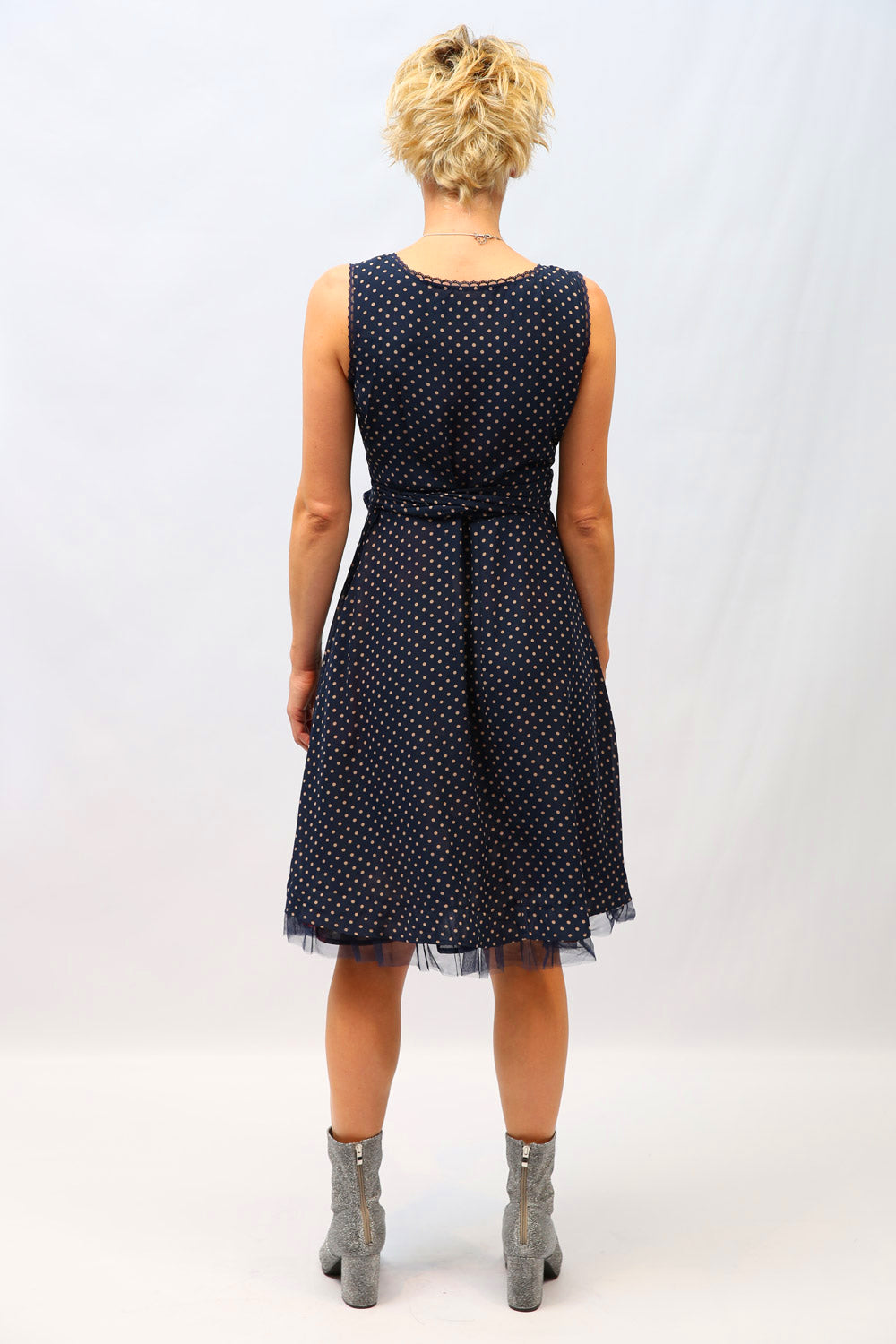 abigail flip it dress in navy with blush florals wrap dress