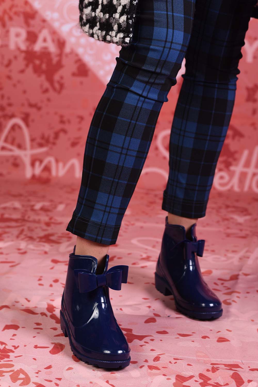 annah stretton designer navy gumboots