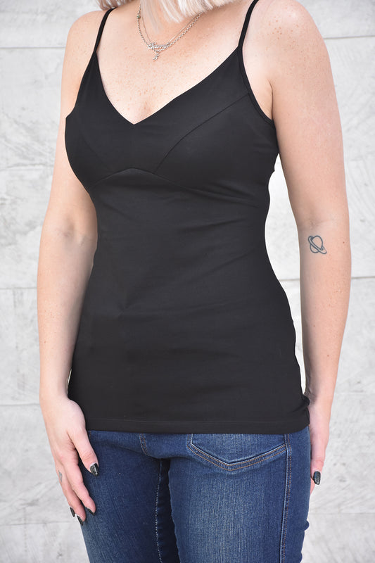 Zita Cotton Cami - Black