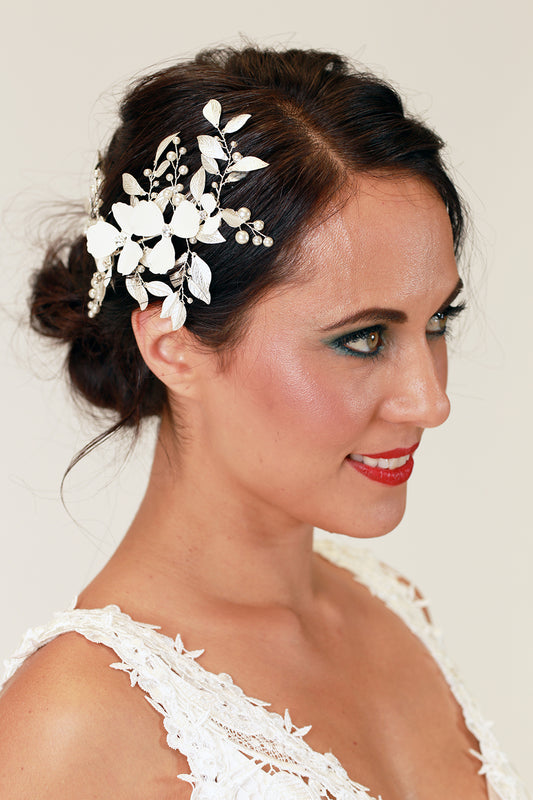 Fawn Flower Headband - White