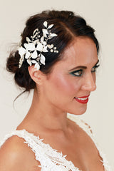 Fawn Flower Headband - White