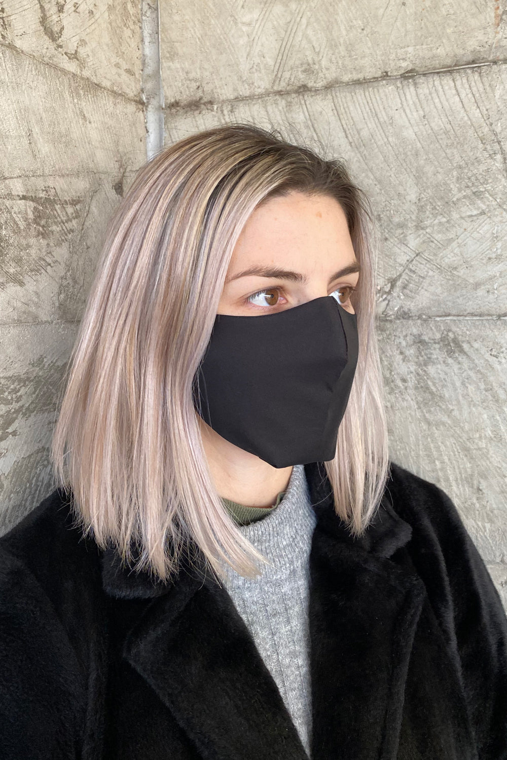 Women's Simplistic Cotton Face Mask (With Helix.iso Filter) - Black
