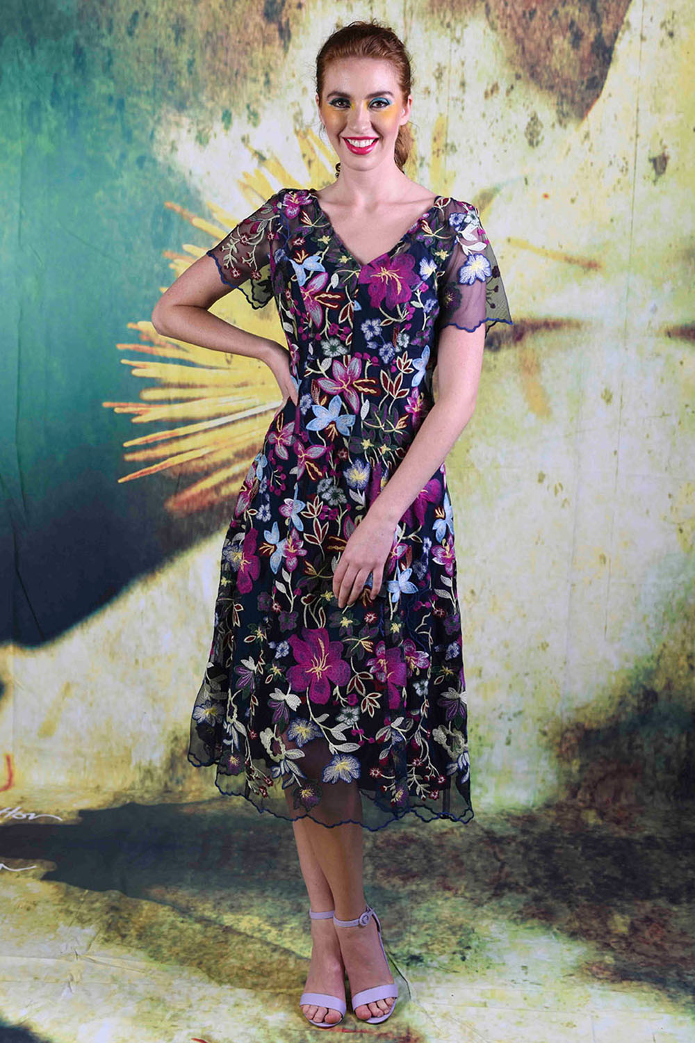Model wearing the Annah Stretton Allure Angel dress