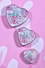 stacking heart shaped tins in pink, by annah stretton