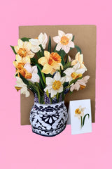 The Annah Stretton Flower Bouquet card in daffodil