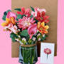 3D Pop Up Flower Bouquet Card - Dahlia