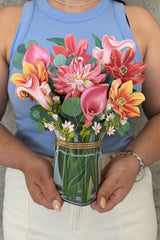 Close-up of dahlia floral bouquet design