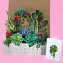 3D Pop Up Flower Bouquet Card - Succulents