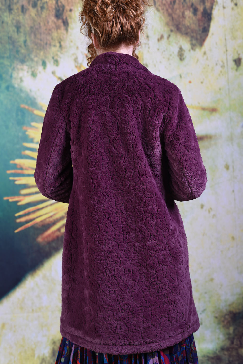 Close-up of back of Annah Stretton Adoring Iris Coat