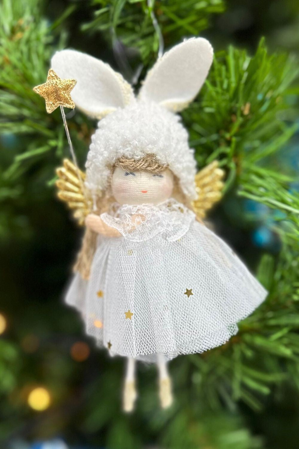 AS Xmas Bunny Angel - White