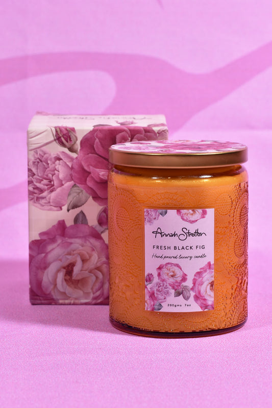 Fresh black fig scented candle, by annah stretton
