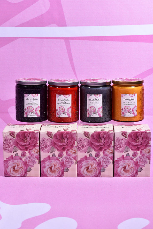 set of 4 scented candles, by annah stretton