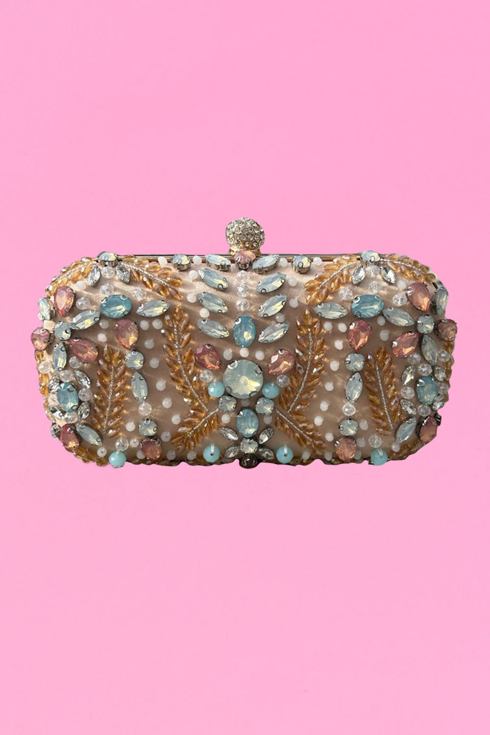 The Annah Stretton Champagne Lover Clutch without the chain strap